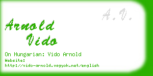 arnold vido business card